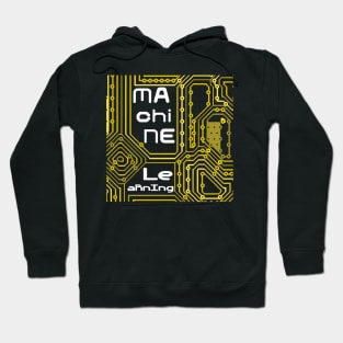 Machine Learning Circuit Board | Yellow White Hoodie